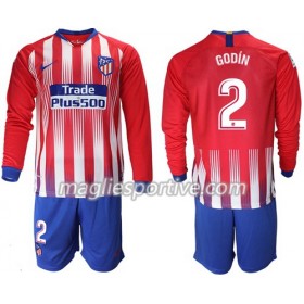 Completo Calcio Atlético Madrid Godin 2 Bambino Divisa Prima 2018/2019 ML